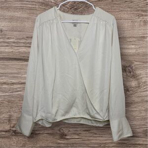 a new day Cream Wrap Blouse XXL NWT